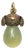 Early 20th Century Imperial Gilt Silver Egg Puppy Pendant With Ruby Eyes by Theodore Ringe For Sale