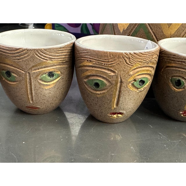 Brown 1950s Aldo Londi for Bitossi Sake Set - 6 pcs For Sale - Image 8 of 18
