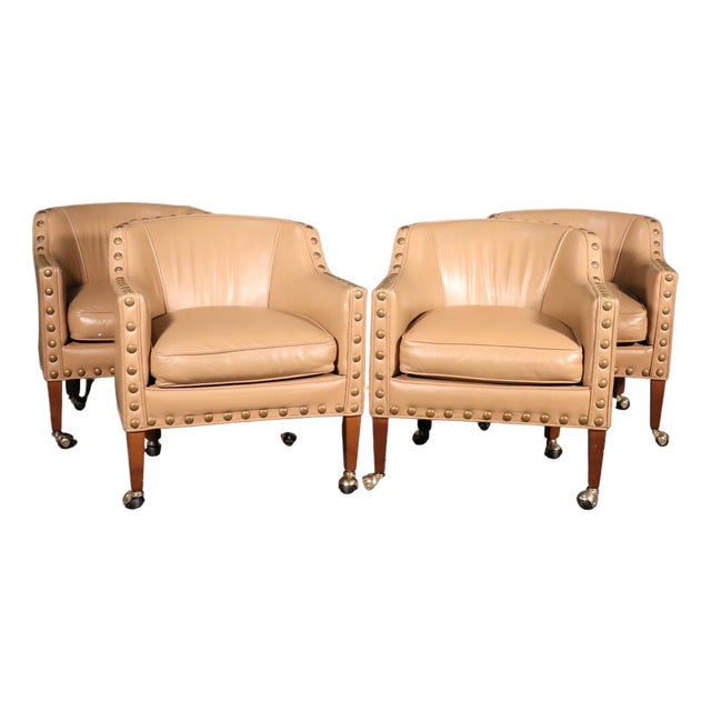 Mid 20th Century Rolling Armchairs - 4 Pieces For Sale