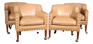 Mid 20th Century Rolling Armchairs - 4 Pieces