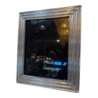 Silver-Tone Stepped Picture Frame For Sale