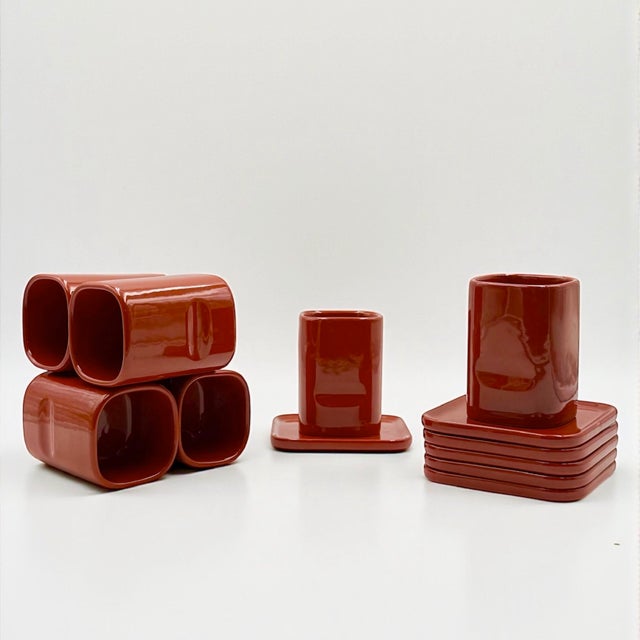 Ceramic Coffee and Tea Service by Makio Hasuike for Franco Pozzi 1967, Set of 15 For Sale - Image 11 of 15