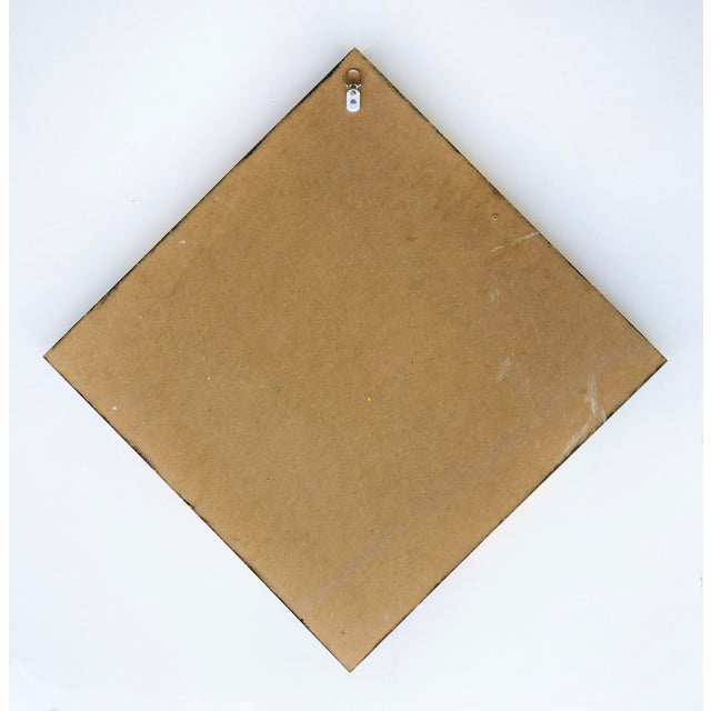 Vintage Bright Colorful Optical Art "Chessboard" Wall Sculpture in Wood Painted For Sale - Image 12 of 12