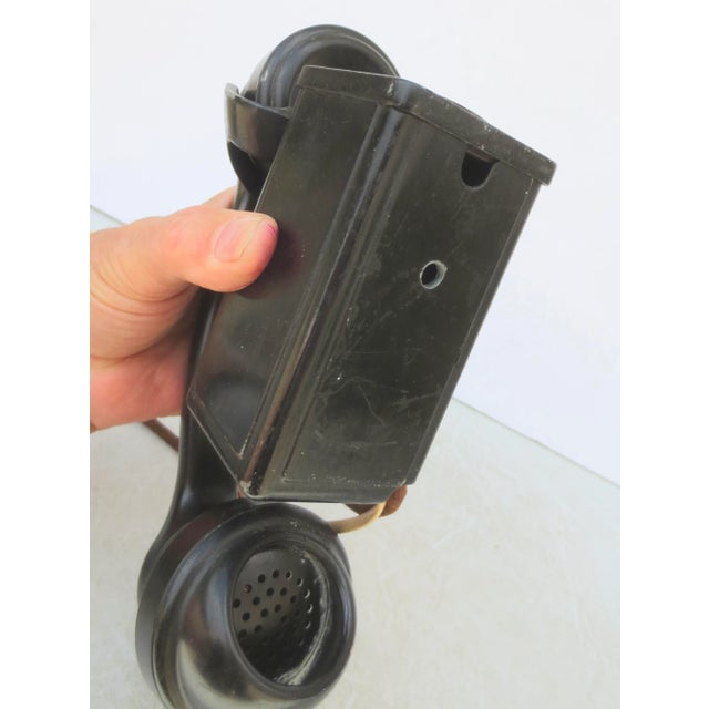 Vintage Intercom Western Electric Wall Mount Hanging Handset Phone For Sale In New York - Image 6 of 9
