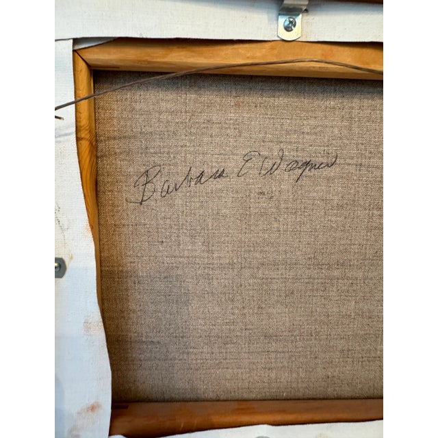 Late 20th Century Abstract Modern Framed Painting by Barbara Wagner For Sale - Image 5 of 7