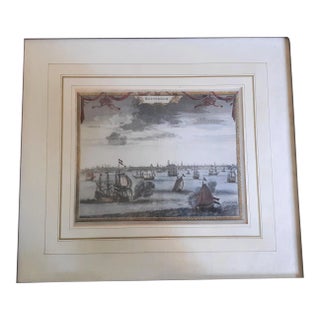 Late 18th Century "Rotterdam" Copper Gravure by F. De Wit Framed For Sale