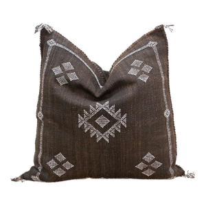 Ebony Souk Large Silk Rug Pillow