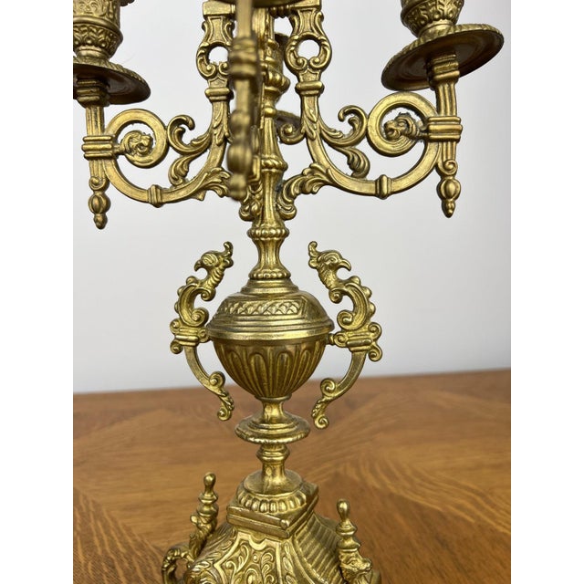 Vintage French Style Ornate Candleholders, Set of 2 For Sale - Image 13 of 16