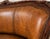Vintage Leather Sofa – Carved Wood Frame (French / Antique Style) For Sale - Image 4 of 4