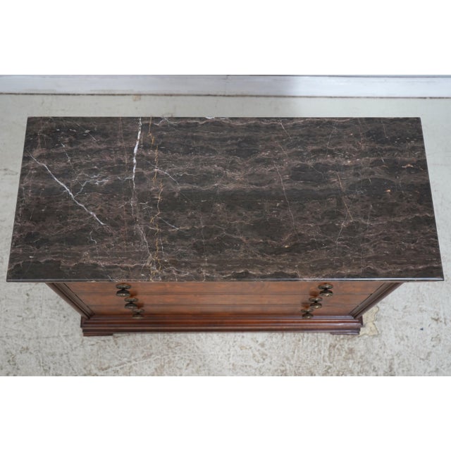 Ethan Allen Empire Style Marble Top 4 Drawer Chest For Sale In Philadelphia - Image 6 of 17