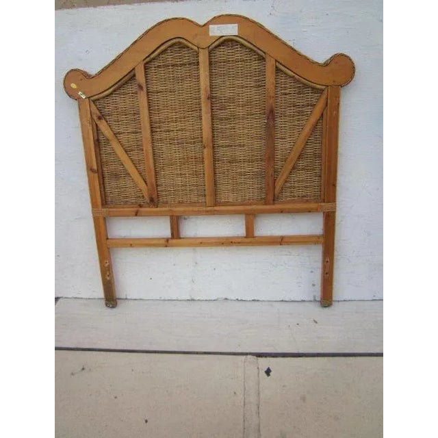 Wicker Rattan Twin Headboard Asian Style Honey Color Style: Asian Color: Honey Dimensions: 43" W x 46"H x 2' D