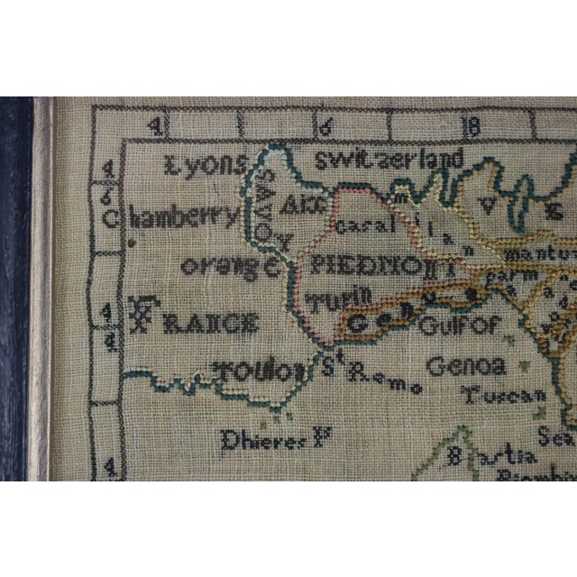 Early 19th Century Italy, Spain & France Map Samplers by A Charles - Set of 3 For Sale - Image 9 of 13
