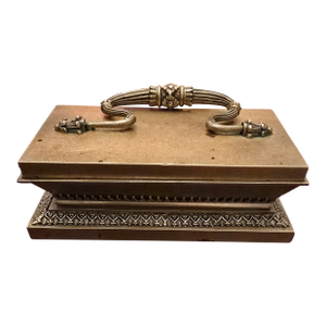 Antique French Empire Bronze Casket Inkwell