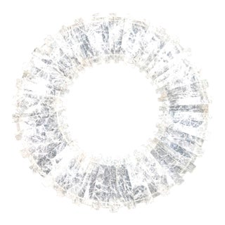 21st Century Sunburst Rock Crystal Mirror – Sculptural Modern Wall Décor 32.25” For Sale