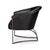 Mid-Century Modern Black Leather Tub Chair For Sale - Image 3 of 11