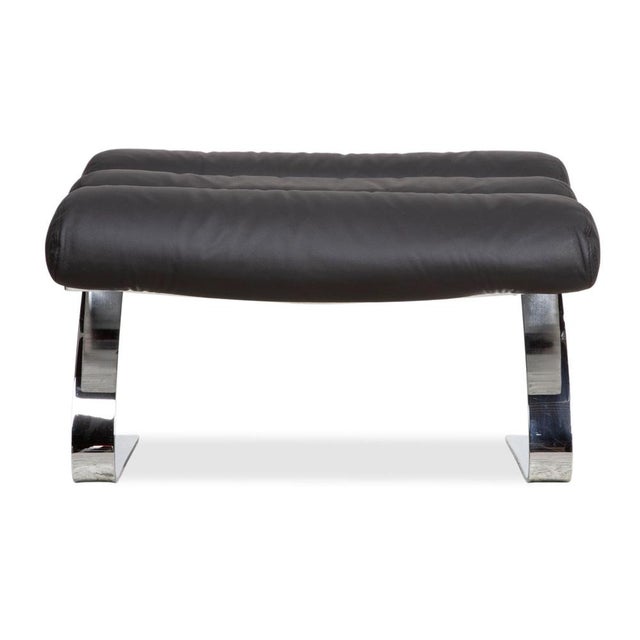 Set of Leather and Chrome Sinus Armchair and Ottoman from COR For Sale - Image 13 of 14