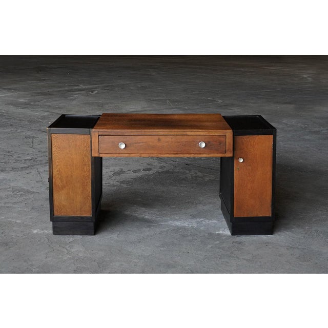 1930s Dutch Hague School Desk in Oak by COR, 1930s For Sale - Image 5 of 11