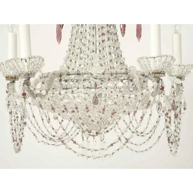 Vintage Italian Beaded Chandelier For Sale - Image 12 of 13