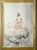 Chinese mountain throne Kuan Yin scroll, in freely drawn, colored inks on silk, mounted on a shimmering and matte golds,...