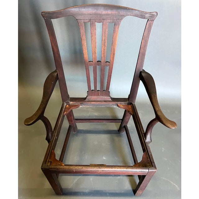 Brown 18th Century British Mahogany Armchair For Sale - Image 8 of 8