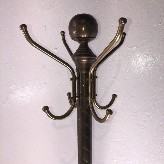 Vintage Mid Century Brass Hall Tree/ Coat Rack Chairish