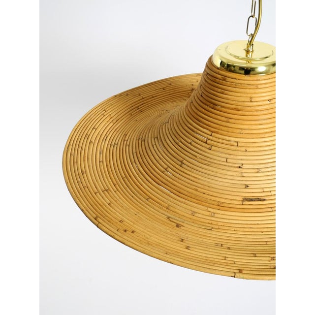 Large Italian Bright Bamboo Pendant Lamp from Vivai Del Sud, 1970s For Sale - Image 15 of 18