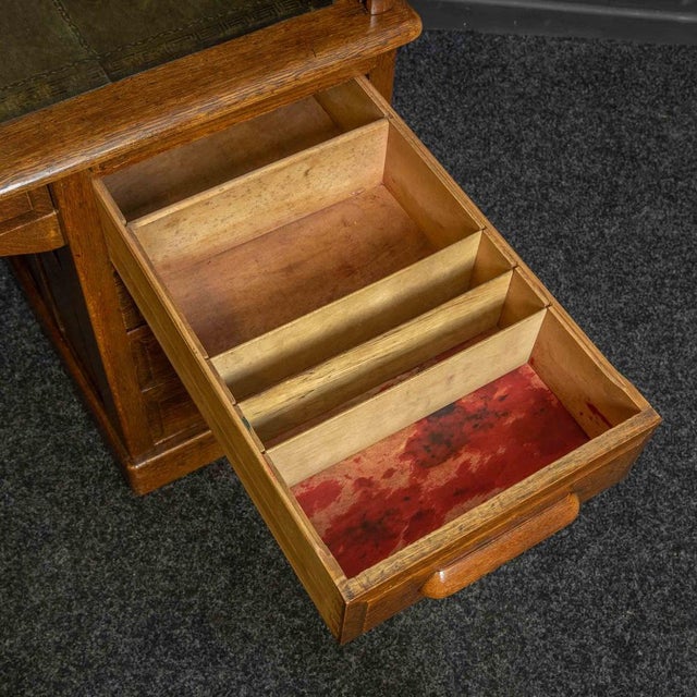 Brown Edwardian Roll Top Desk by Maples of London and Paris, 1890s For Sale - Image 8 of 17