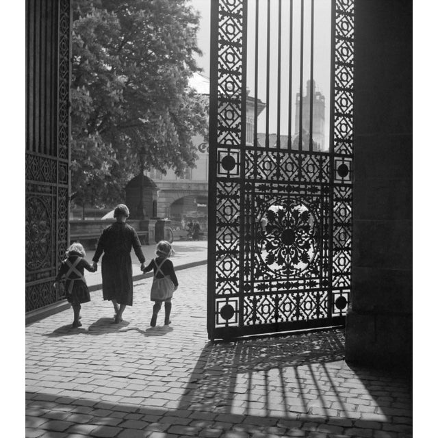 1930s Entrance Gate Darmstadt Castle Girls and Woman, Germany, 1938, Printed 2021 For Sale - Image 5 of 5