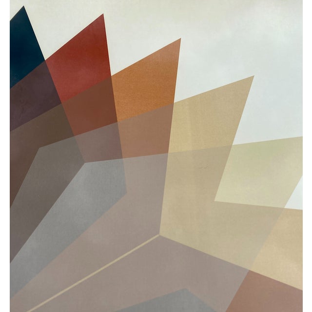 Large Signed Warren Woodward (1920–1993) “Starburst” Serigraph, Mid-Century Modern For Sale - Image 4 of 8