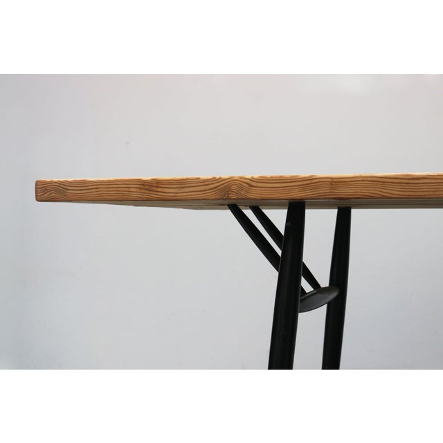 1950s Pirkka Design Dining Room Set by Ilmari Tapiovaara for Laukaan Puu, 1955, Set of 7 For Sale - Image 5 of 18