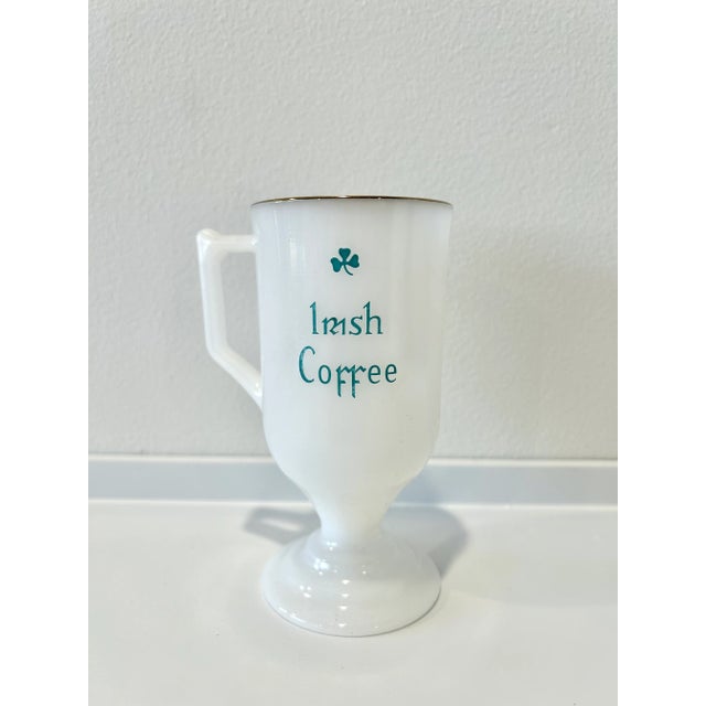 Early 20th Century Milk Glass Irish Coffee Mugs, Set of 8 For Sale - Image 10 of 12