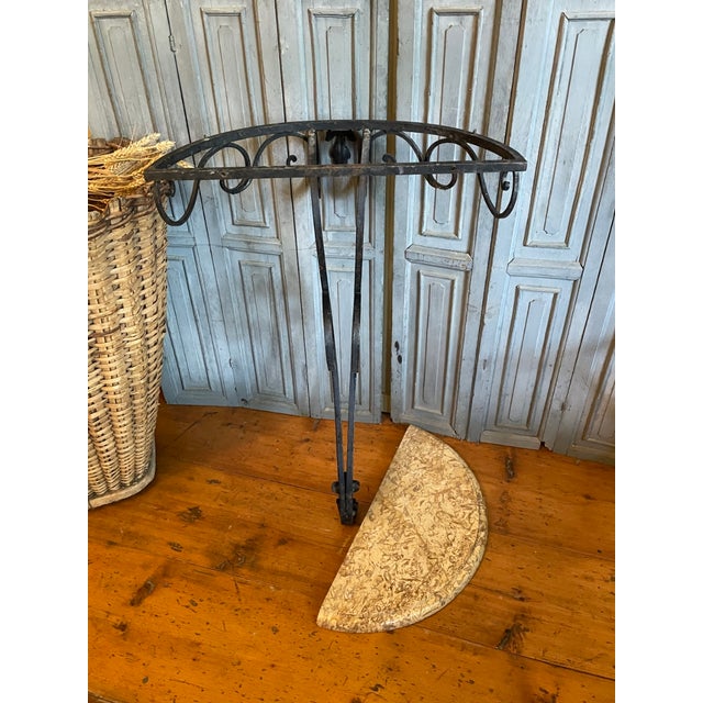 French Wall Table with Marble For Sale - Image 14 of 17