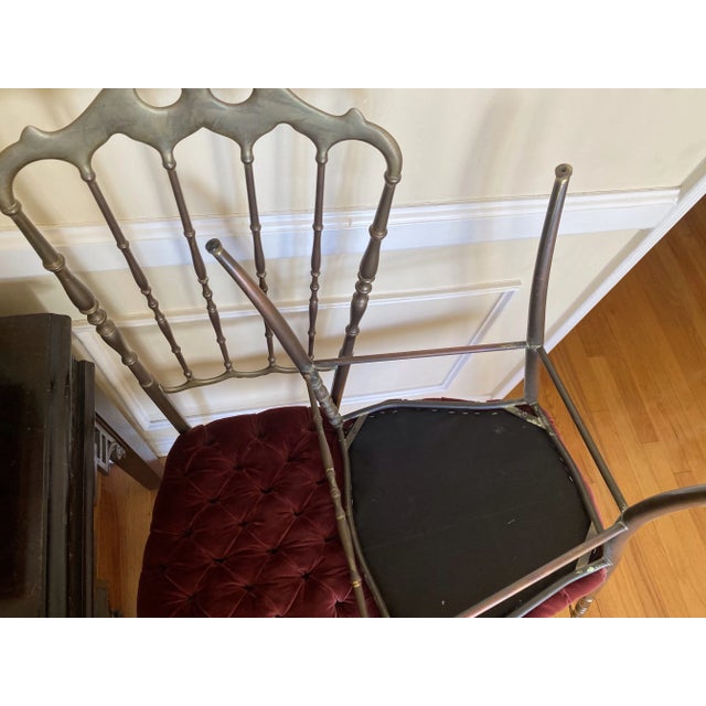 Brass and velvet not used since purchased from First Dibs several years ago. In very good condition. Can be polished to a...