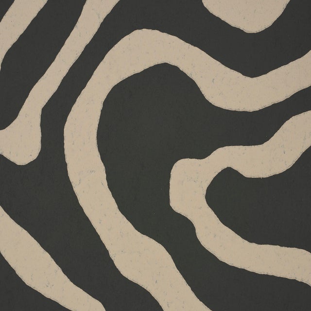 Contemporary SAMPLE - Schumacher Defeo Wallpaper In Carbon For Sale - Image 3 of 7