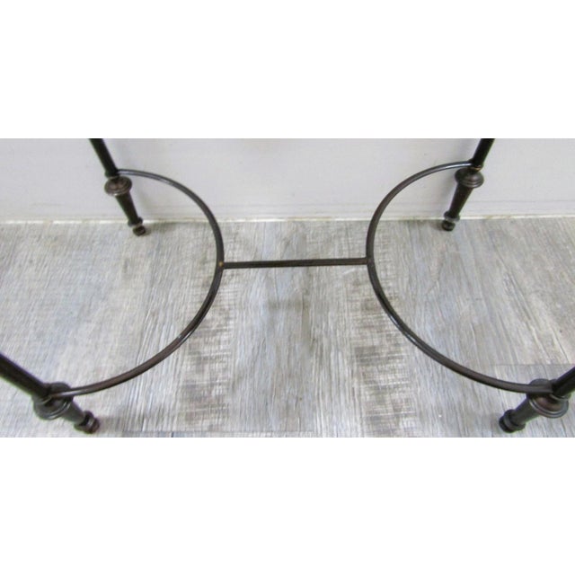 Vintage Rectangular Bronze and Black Granite Top 18" Tall Drink Table For Sale - Image 13 of 18