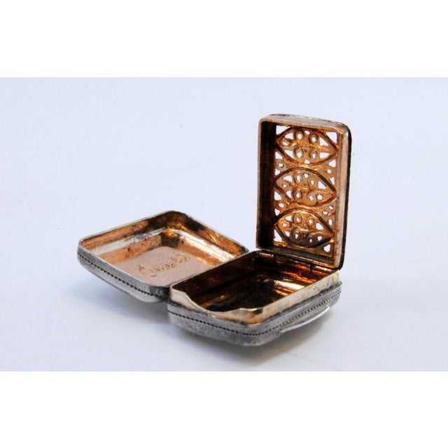 Silver and Gold Vinaigrette Box For Sale - Image 5 of 9