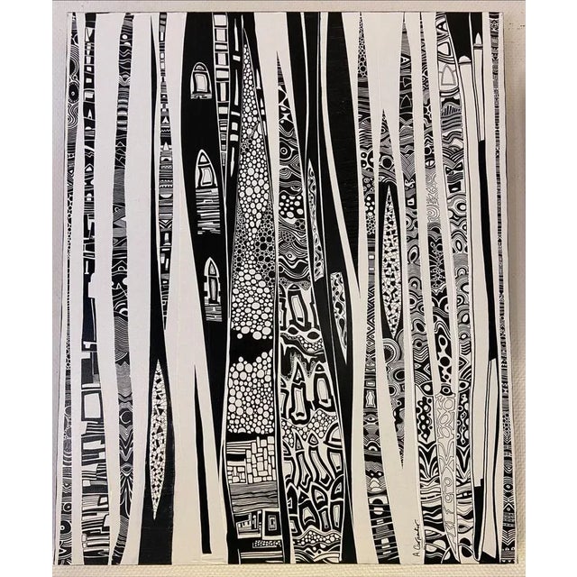 Ballad in Parc Güell - Alain Carpentier Vertical Format - 40 Figure (100cm x 81cm) Pencil and Acrylic paint on canvas This...