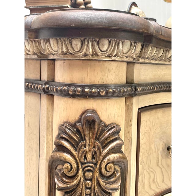 French Provincial Refinished French Provencial Ash Burl Dresser For Sale - Image 3 of 10