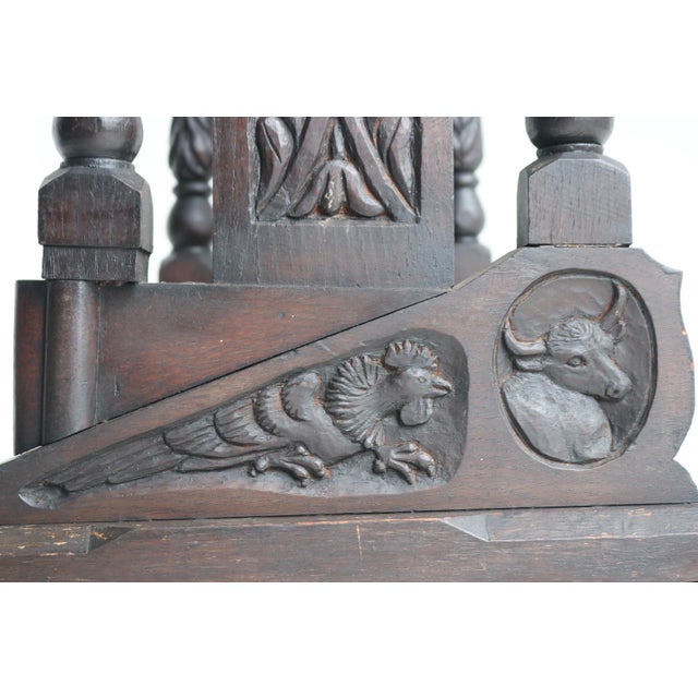 Antique 19th Century Gothic Revival Oak Lectern Book Stand, 1890s For Sale - Image 11 of 18