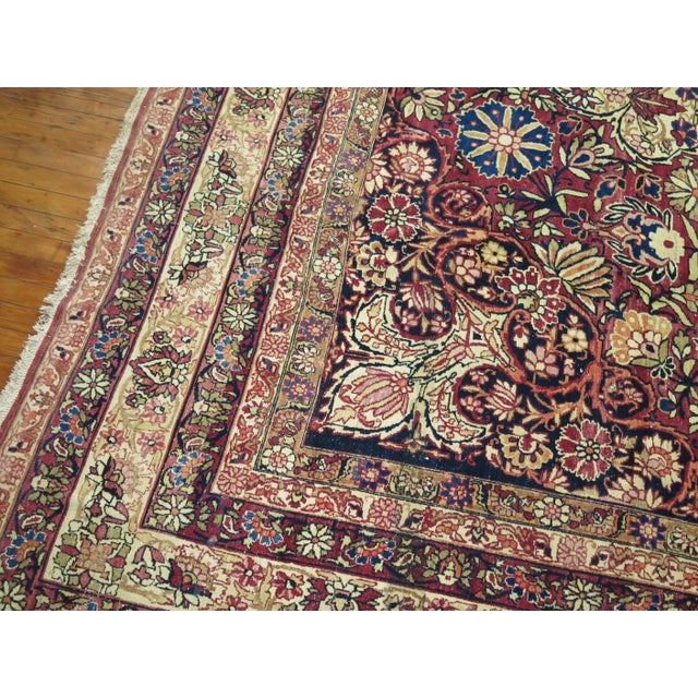 Persian 19th Century Antique Zabihi Collection Large Lavar Kirmanshah Rug - 10'9" x 16'6" For Sale - Image 3 of 12