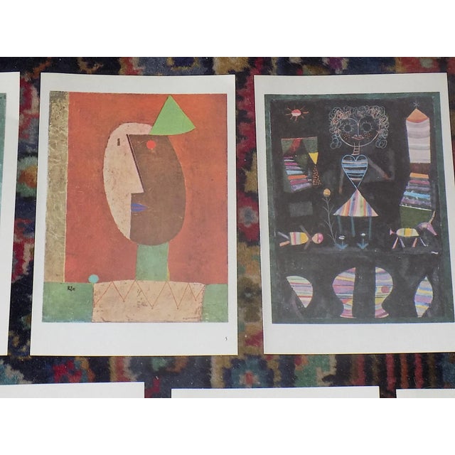 Mid-Century Modern Vintage Mid 20th Century Diminutive Modernist Abstract Paul Klee Masks & Figures Lithographs - Set of 15 For Sale - Image 3 of 12