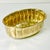 Mid-Century Boho Chic Arts & Crafts Hollywood Regency Fluted Oval Brass Planter. For Sale - Image 4 of 12