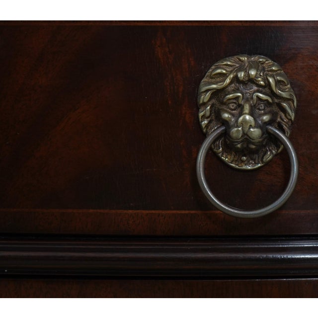 Brown Ej Victor Mahogany Sideboard W. Lion Head Pulls For Sale - Image 8 of 18