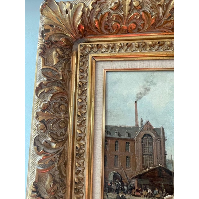 A. Masson “Anvers From the River” Oil Painting. 19th Century, France. For Sale In Los Angeles - Image 6 of 9