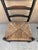 Wood Pair of Antique Black Painted Shaker Ladder Back Chairs With Rush Seats For Sale - Image 7 of 18