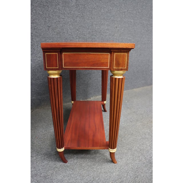McLain Wiesand Mahogany Console Table With Inlay & Lower Shelf For Sale In Philadelphia - Image 6 of 8