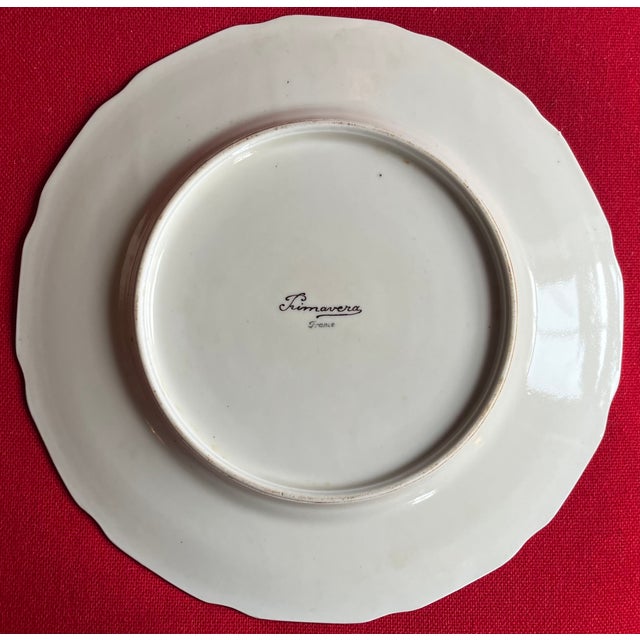 Large French Paris Porcelain Art Deco Charger Plate With Equestrian Silhouette of Horse & Rider Manner of Gio Ponti Signed Primavera For Sale - Image 4 of 5