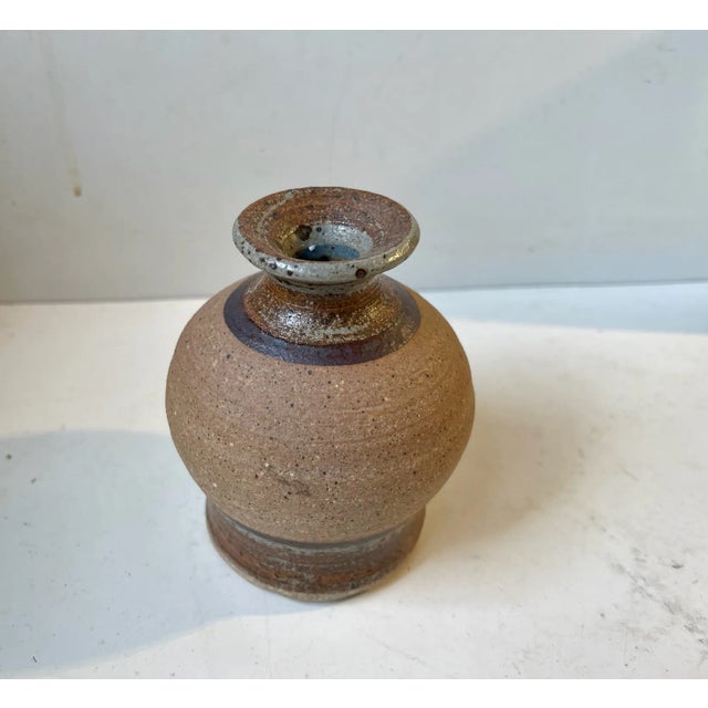 1970s Scandinavian Modern Striped Stoneware, 1970s, Set of 3 For Sale - Image 5 of 17