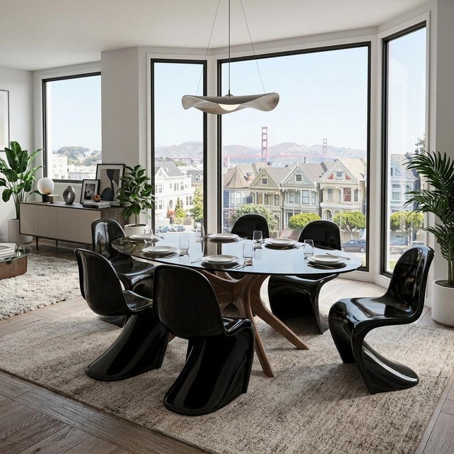 Designed in 1960 by revolutionary danish designer verner panton, the panton chair (often referred to as the "s-chair")...