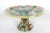 Antique Etruscan Majolica Cake Stand, Round Pink Yellow Green Leaf Motif Platter With Faux Bois and Ivy Base Makers Mark For Sale - Image 6 of 11